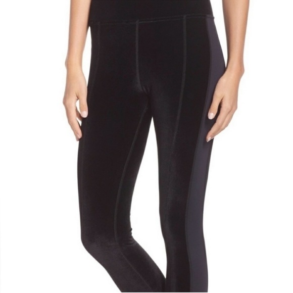 ALALA velvet tight black legging with side stripe detailing NWT Sz-2X. E6 - Picture 3 of 13